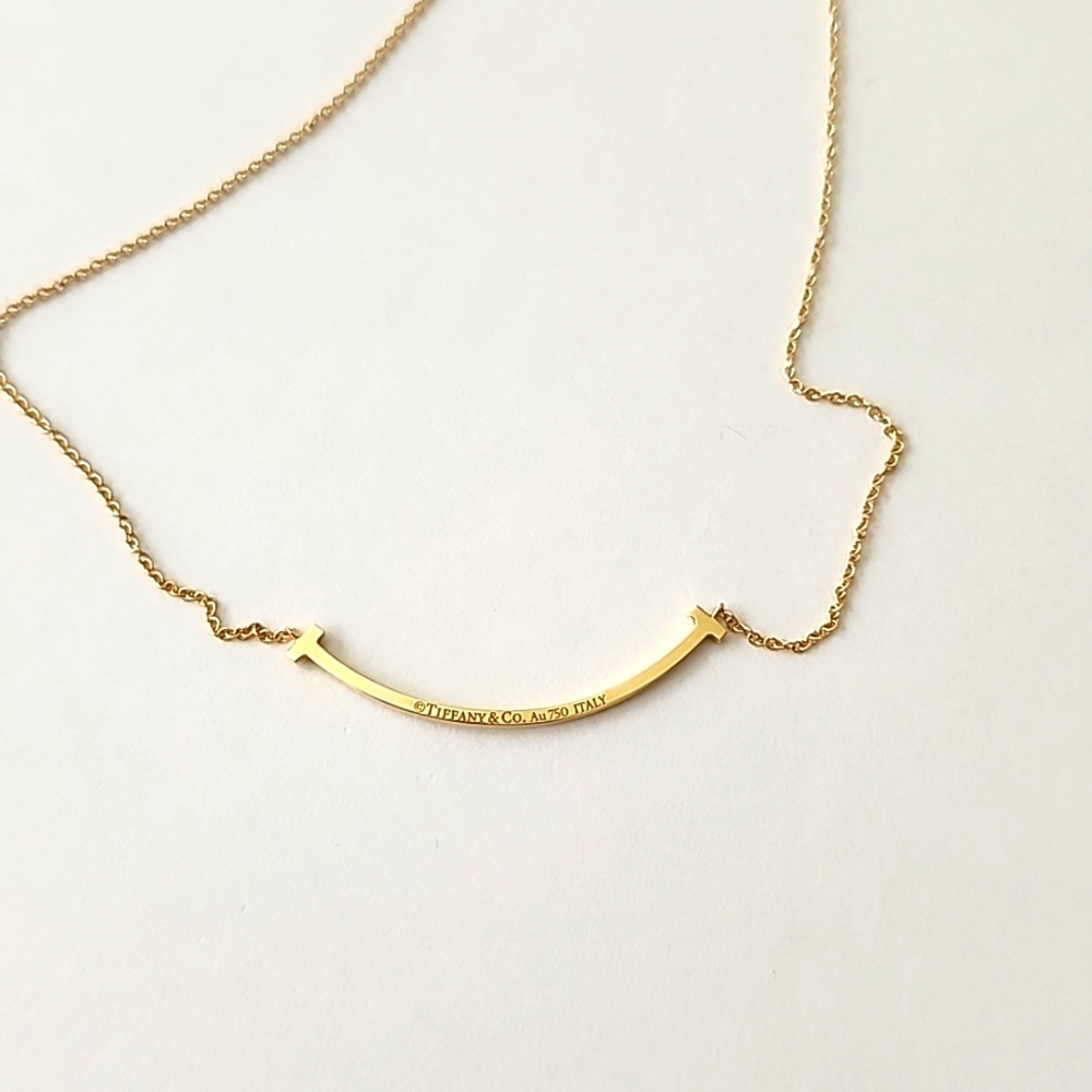 Tiffany & Co. Diamond T Smile Necklace - Picture 5 of 7
